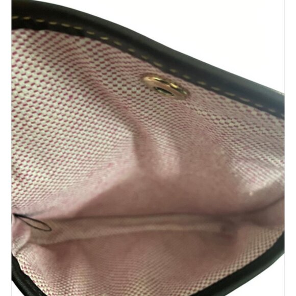 RARE Dooney & Bourke Croc Embossed Red/ Dk.Brown Small Leather Wristlet - Picture 5 of 5